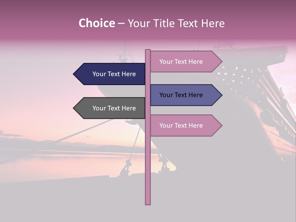 Cruise Ship Docked In Ushuaia At Sunrise PowerPoint Template
