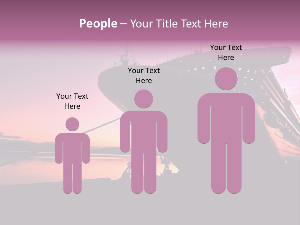 Cruise Ship Docked In Ushuaia At Sunrise PowerPoint Template