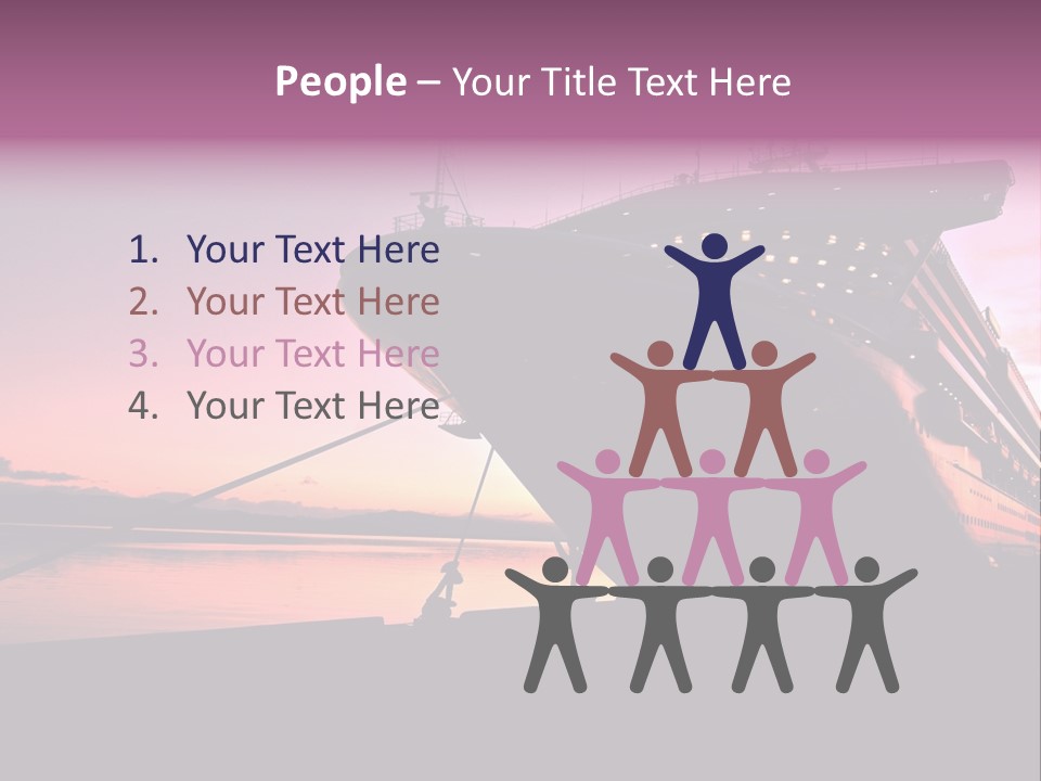 Cruise Ship Docked In Ushuaia At Sunrise PowerPoint Template