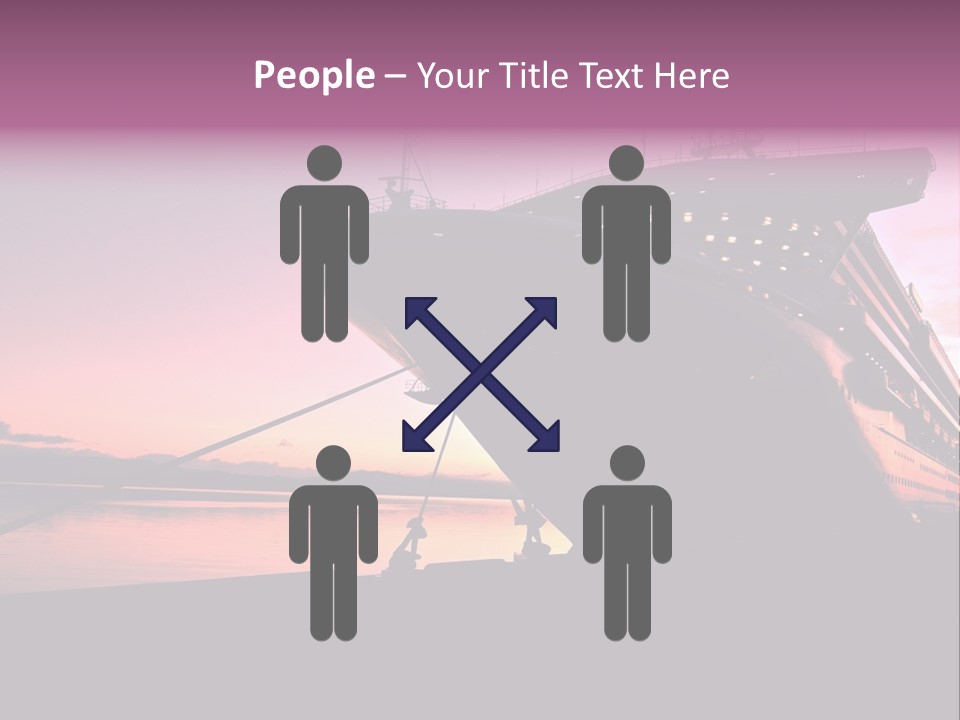 Cruise Ship Docked In Ushuaia At Sunrise PowerPoint Template