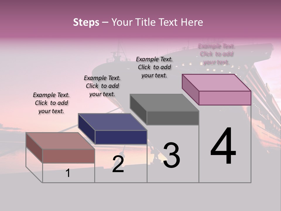 Cruise Ship Docked In Ushuaia At Sunrise PowerPoint Template