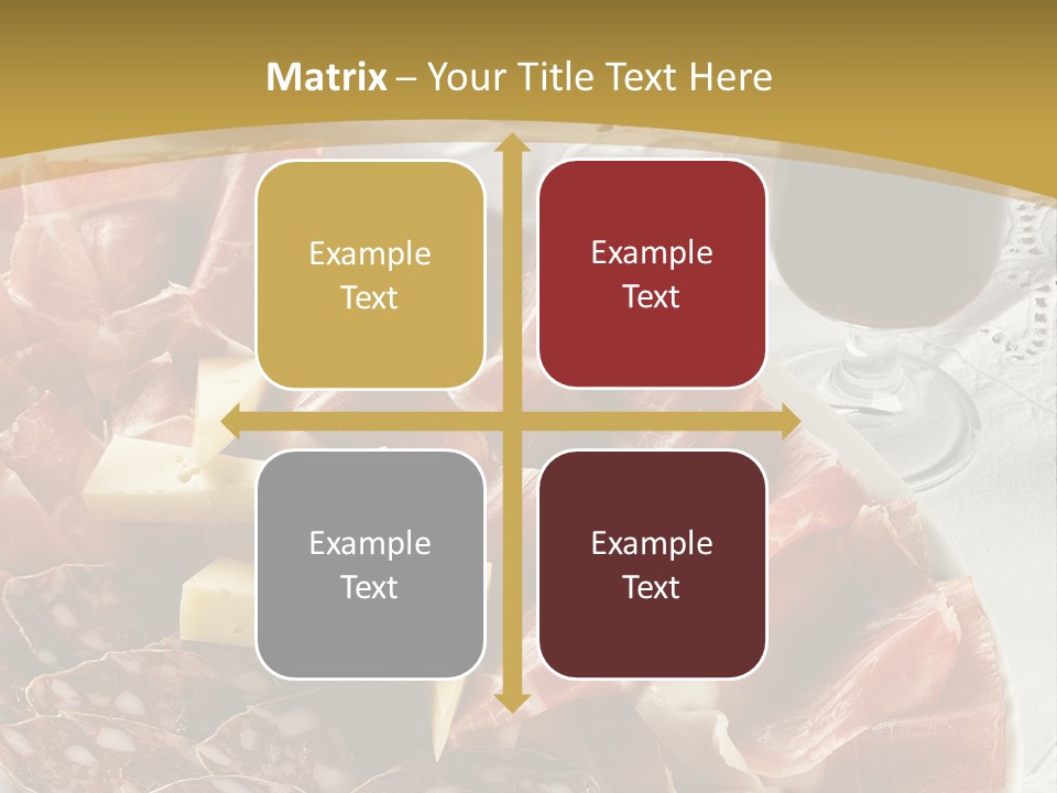 Plate With Different Sort Of Salami And Prosciutto PowerPoint Template