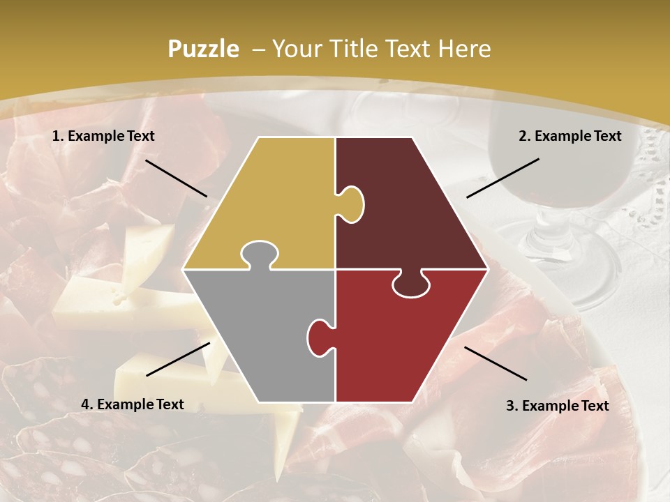 Plate With Different Sort Of Salami And Prosciutto PowerPoint Template