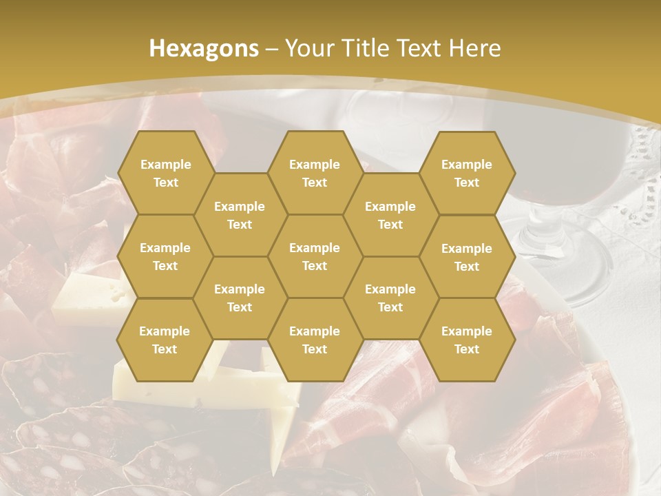 Plate With Different Sort Of Salami And Prosciutto PowerPoint Template