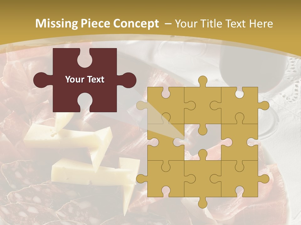 Plate With Different Sort Of Salami And Prosciutto PowerPoint Template