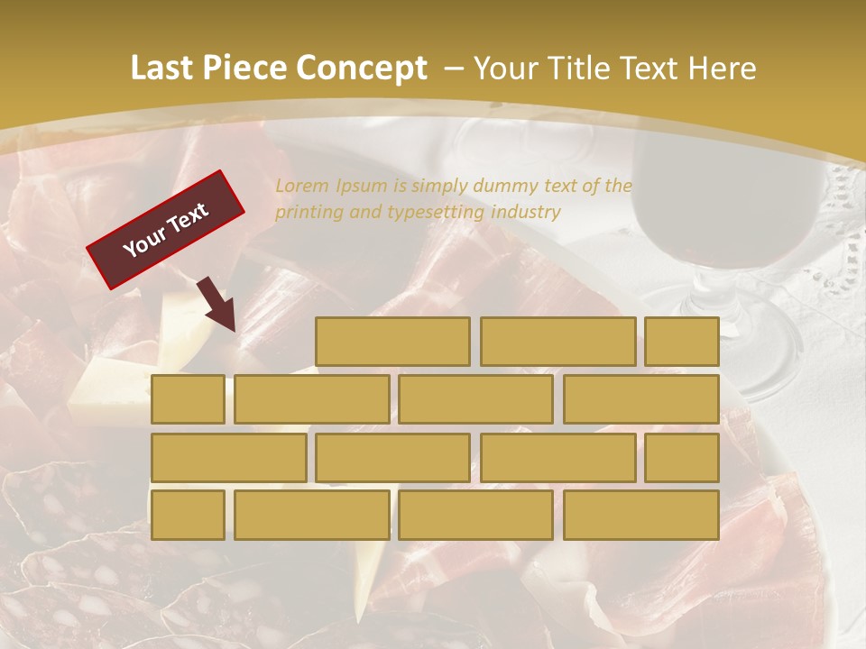 Plate With Different Sort Of Salami And Prosciutto PowerPoint Template