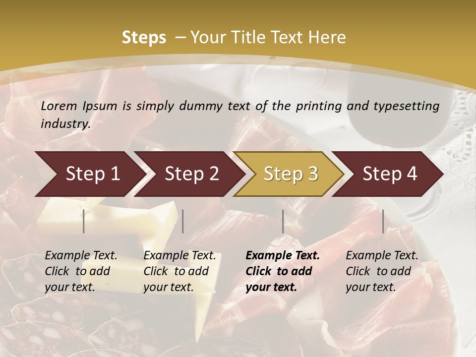 Plate With Different Sort Of Salami And Prosciutto PowerPoint Template