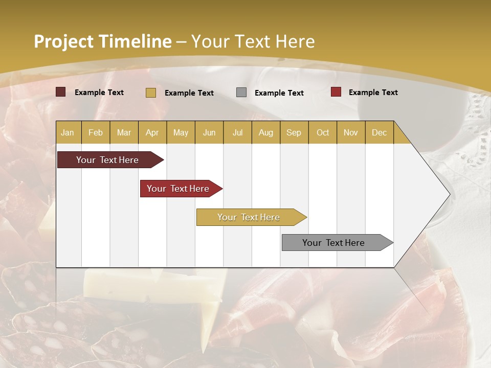 Plate With Different Sort Of Salami And Prosciutto PowerPoint Template