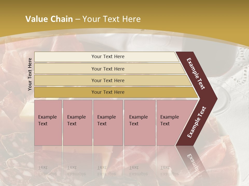 Plate With Different Sort Of Salami And Prosciutto PowerPoint Template