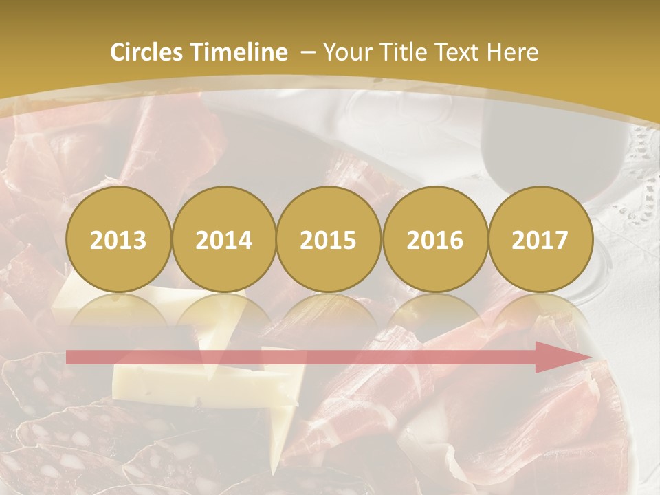 Plate With Different Sort Of Salami And Prosciutto PowerPoint Template