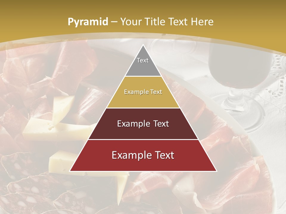 Plate With Different Sort Of Salami And Prosciutto PowerPoint Template