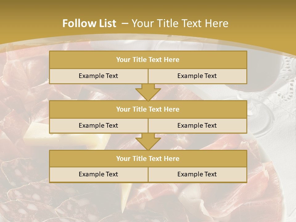 Plate With Different Sort Of Salami And Prosciutto PowerPoint Template