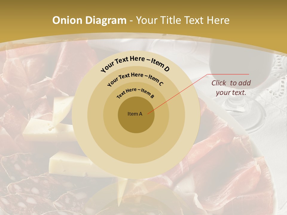 Plate With Different Sort Of Salami And Prosciutto PowerPoint Template