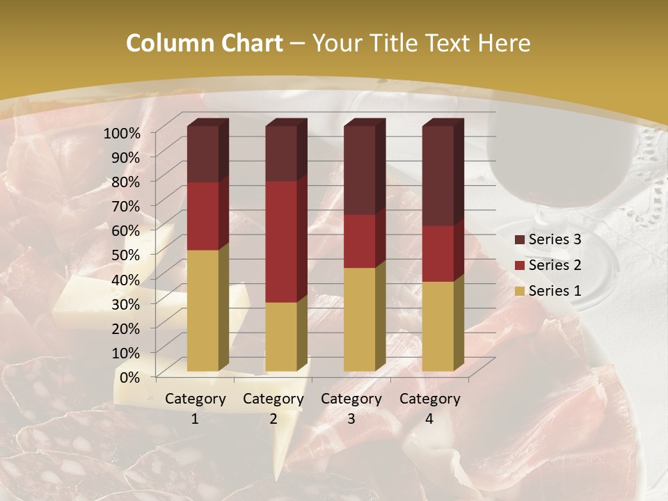 Plate With Different Sort Of Salami And Prosciutto PowerPoint Template