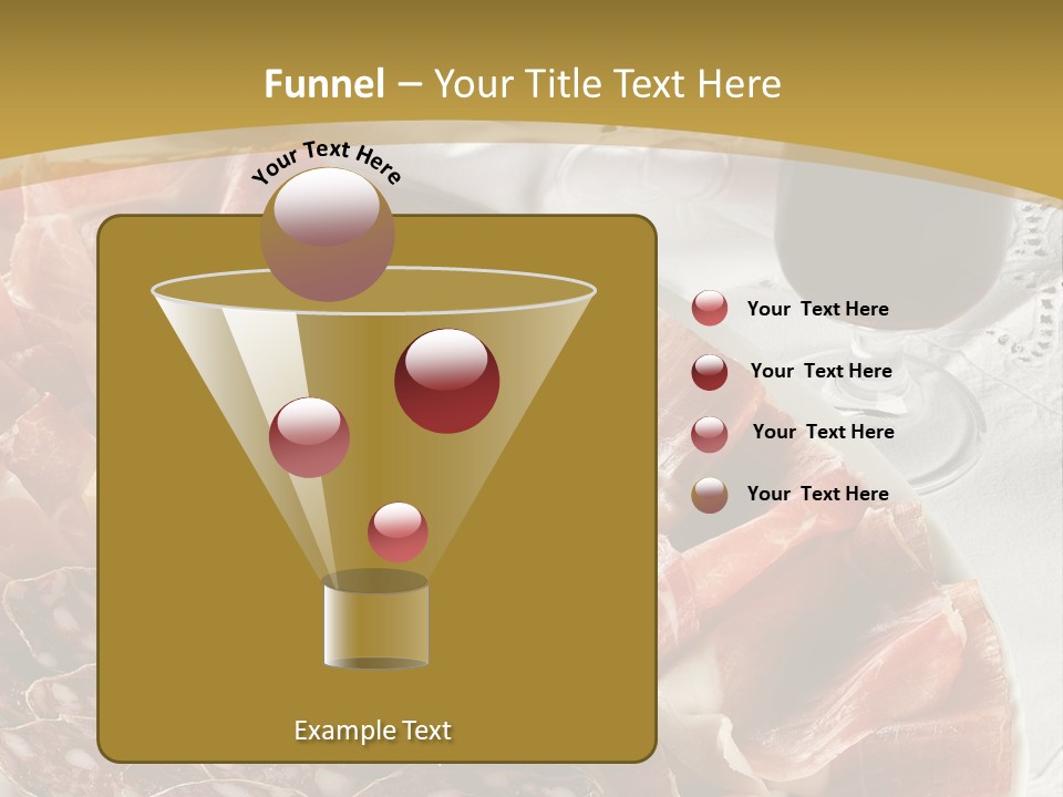 Plate With Different Sort Of Salami And Prosciutto PowerPoint Template