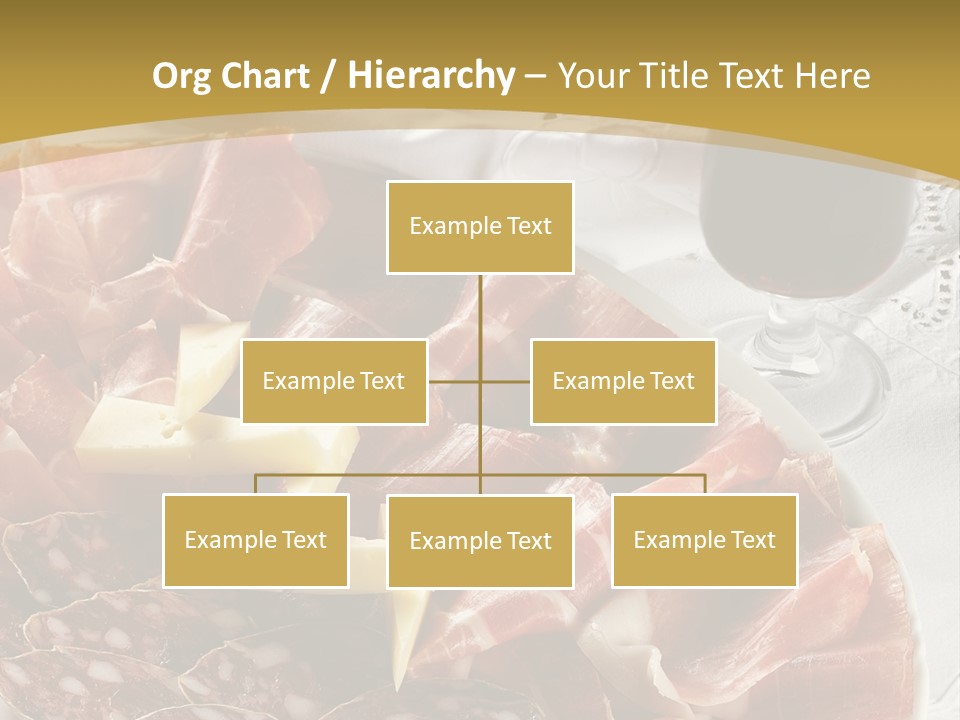 Plate With Different Sort Of Salami And Prosciutto PowerPoint Template