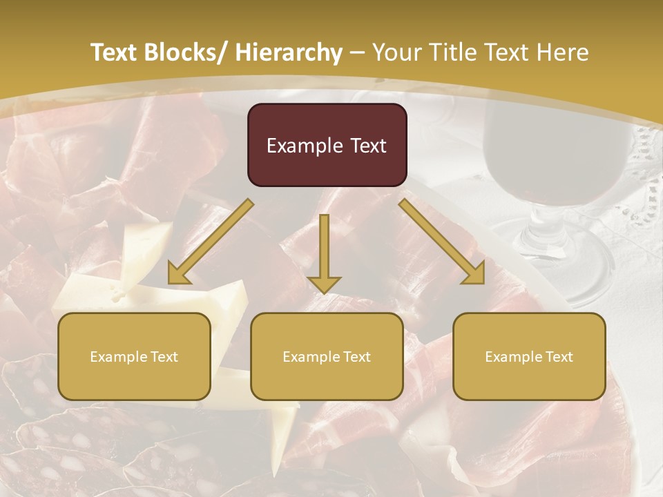 Plate With Different Sort Of Salami And Prosciutto PowerPoint Template