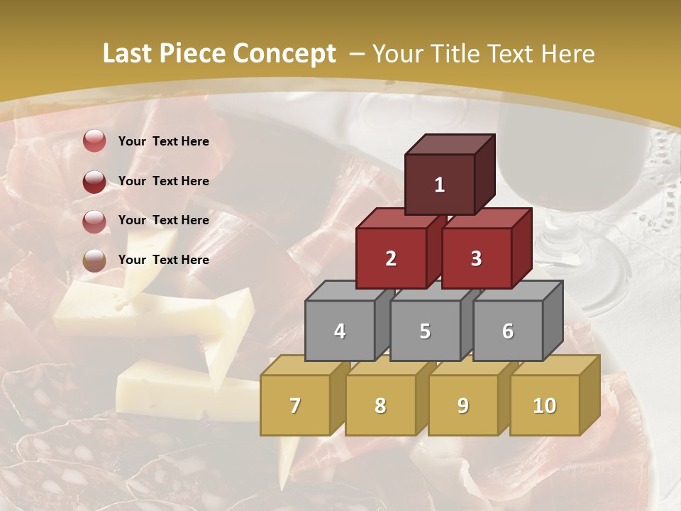 Plate With Different Sort Of Salami And Prosciutto PowerPoint Template