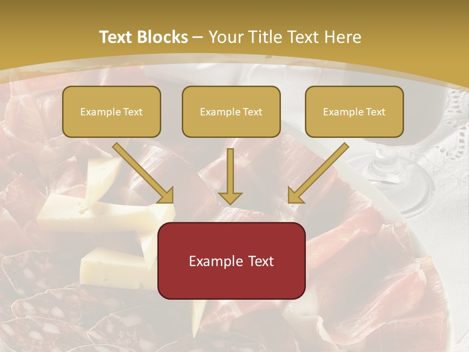 Plate With Different Sort Of Salami And Prosciutto PowerPoint Template