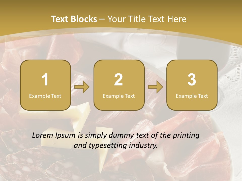 Plate With Different Sort Of Salami And Prosciutto PowerPoint Template
