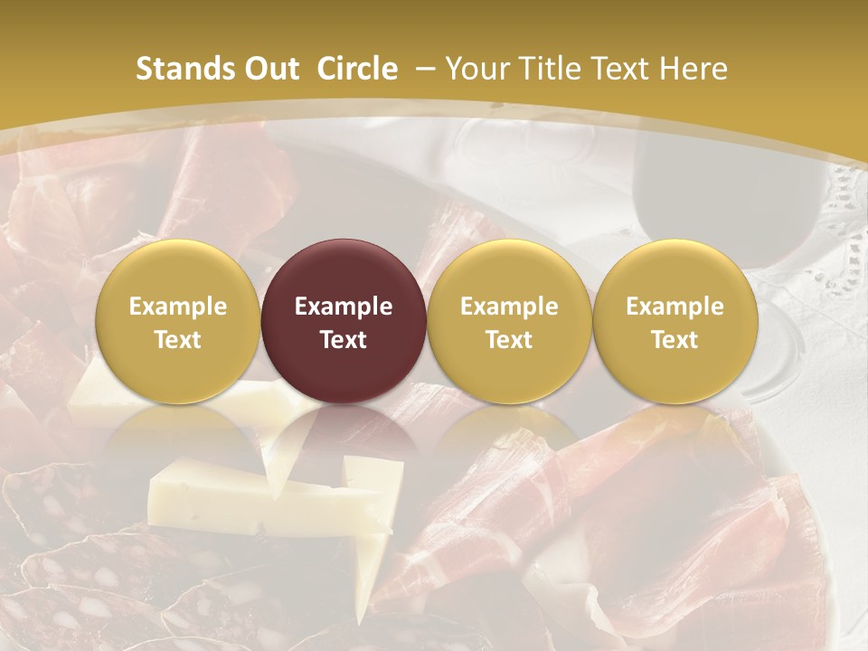 Plate With Different Sort Of Salami And Prosciutto PowerPoint Template