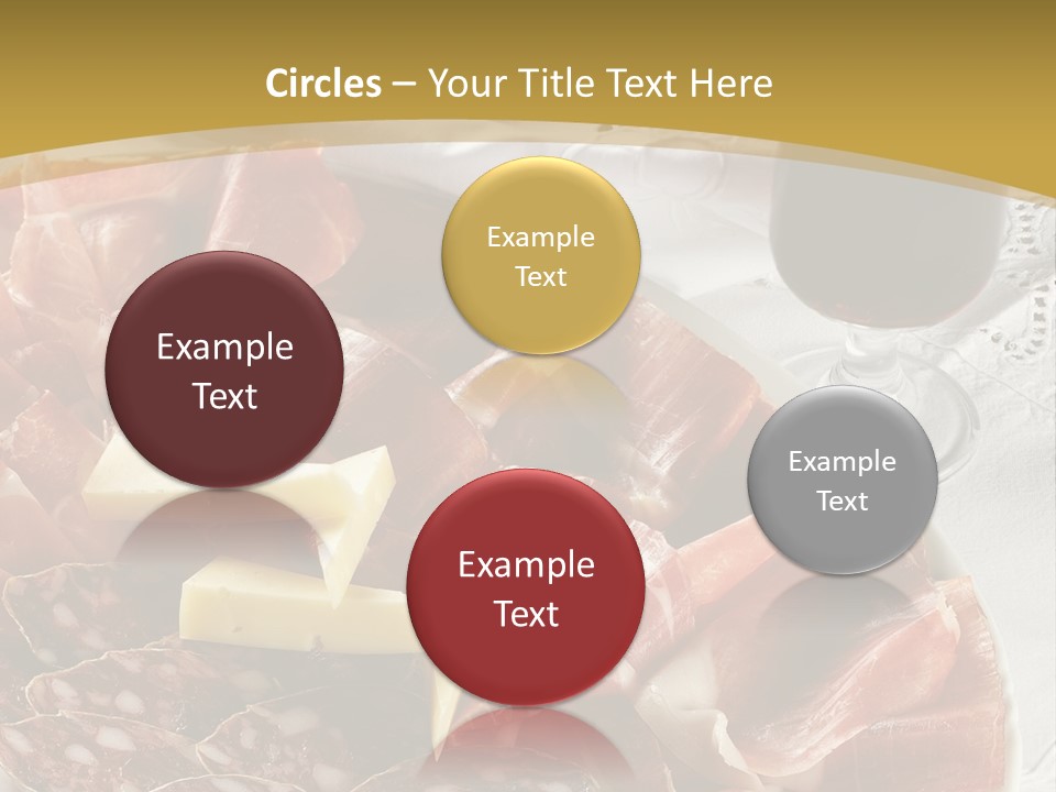 Plate With Different Sort Of Salami And Prosciutto PowerPoint Template