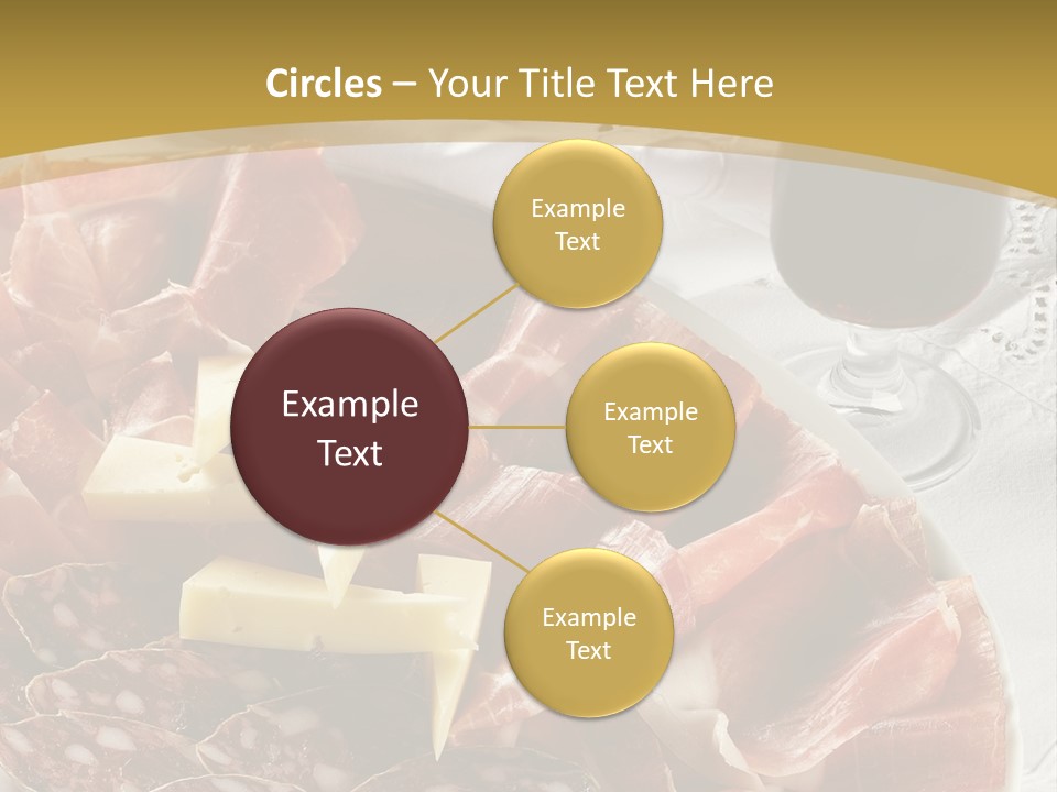 Plate With Different Sort Of Salami And Prosciutto PowerPoint Template
