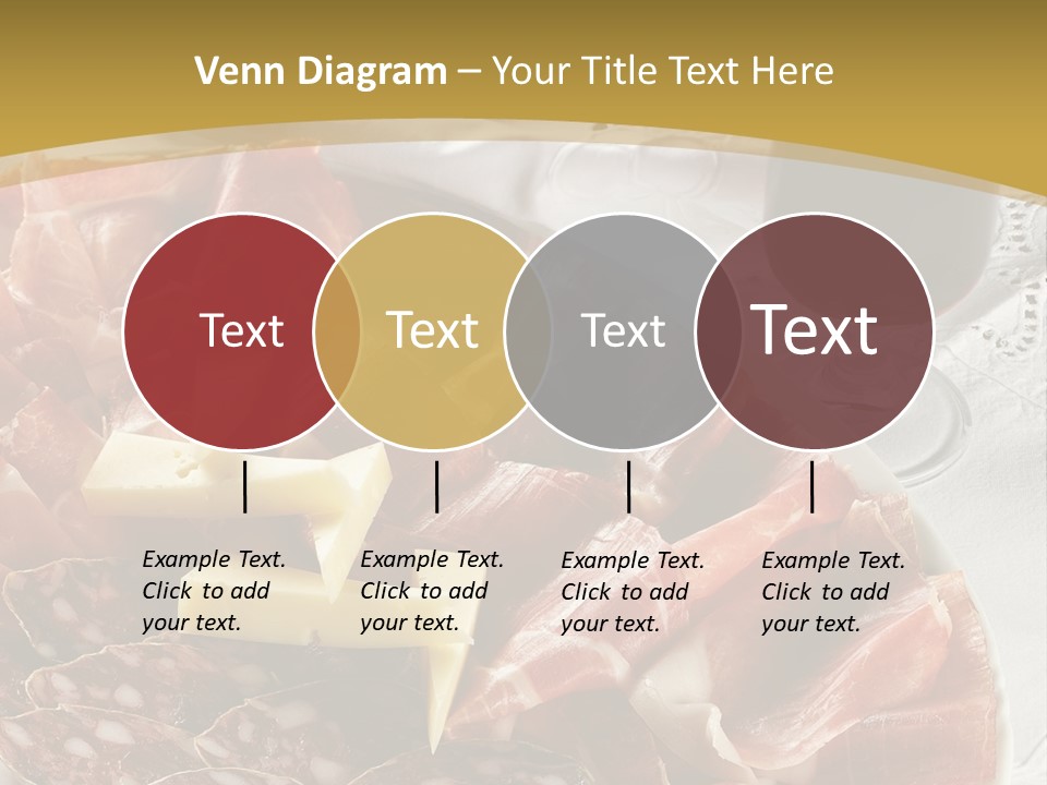 Plate With Different Sort Of Salami And Prosciutto PowerPoint Template