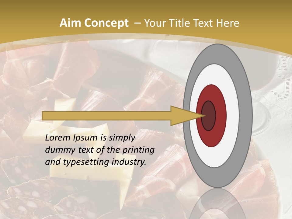 Plate With Different Sort Of Salami And Prosciutto PowerPoint Template