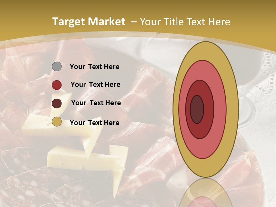Plate With Different Sort Of Salami And Prosciutto PowerPoint Template