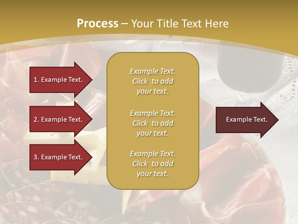Plate With Different Sort Of Salami And Prosciutto PowerPoint Template