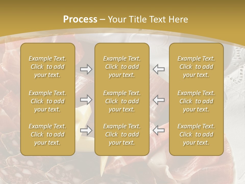 Plate With Different Sort Of Salami And Prosciutto PowerPoint Template