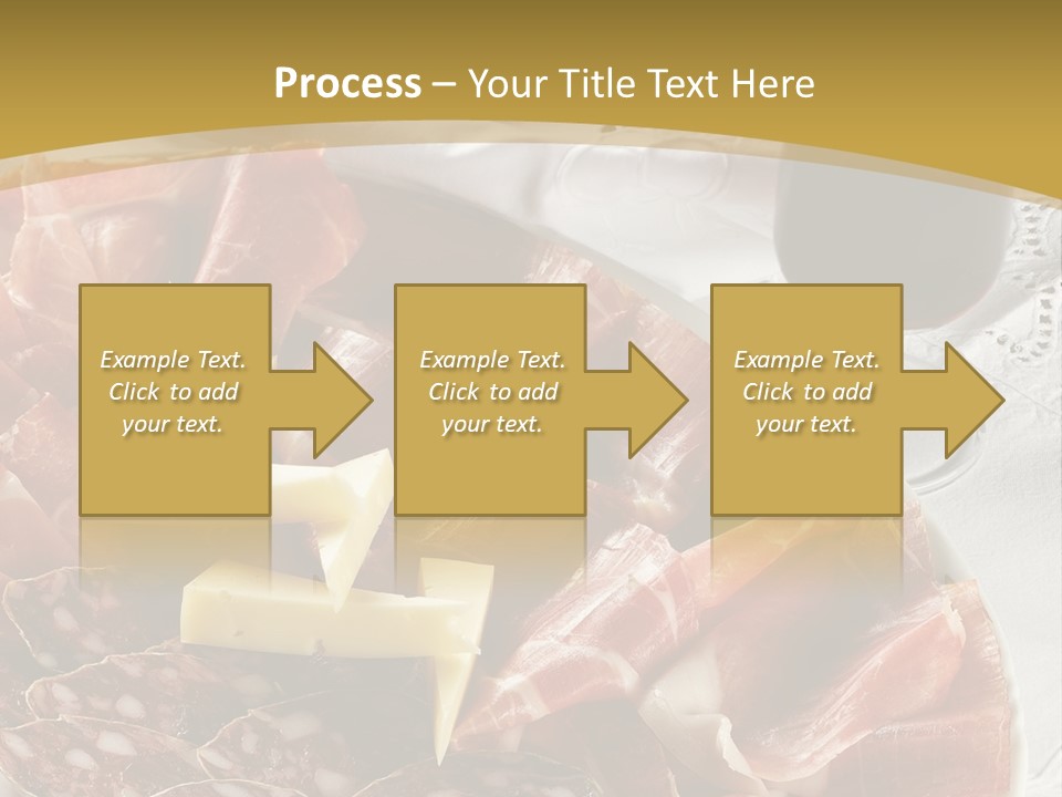 Plate With Different Sort Of Salami And Prosciutto PowerPoint Template
