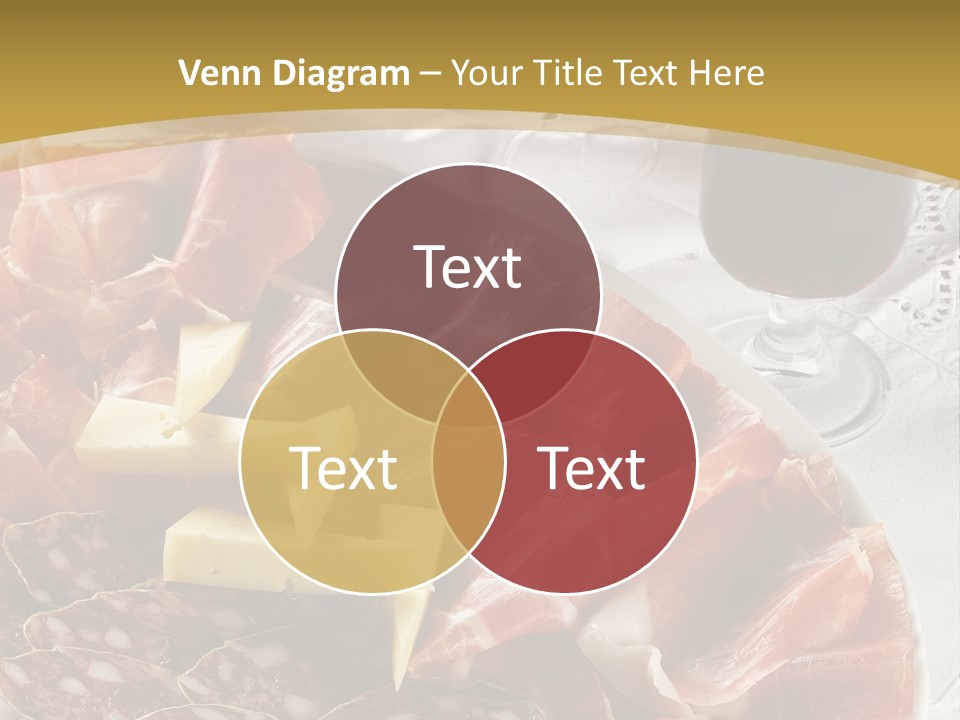 Plate With Different Sort Of Salami And Prosciutto PowerPoint Template