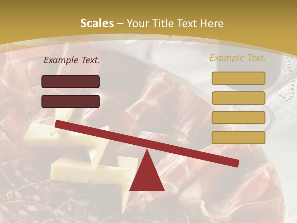Plate With Different Sort Of Salami And Prosciutto PowerPoint Template