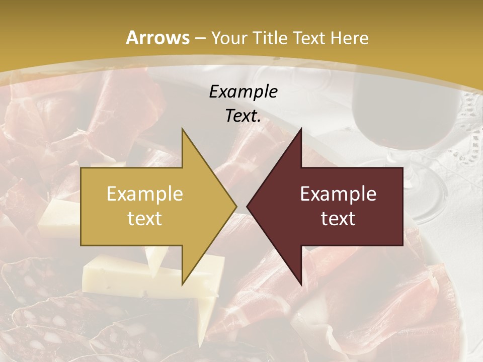 Plate With Different Sort Of Salami And Prosciutto PowerPoint Template