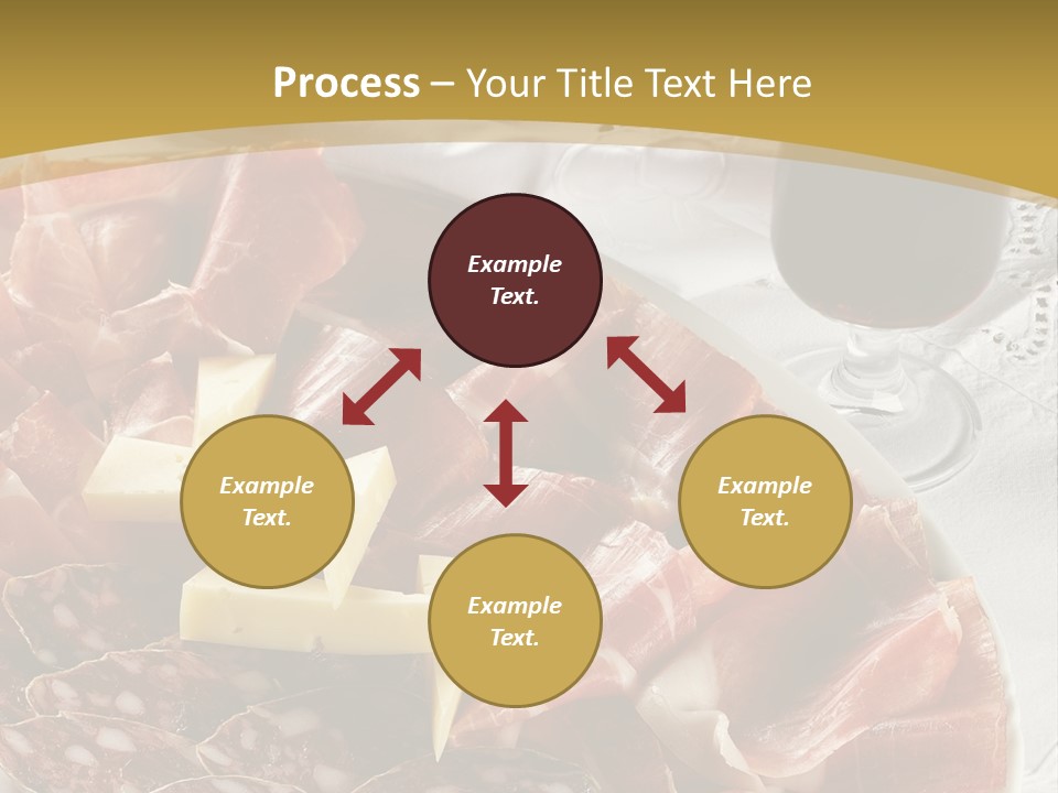 Plate With Different Sort Of Salami And Prosciutto PowerPoint Template