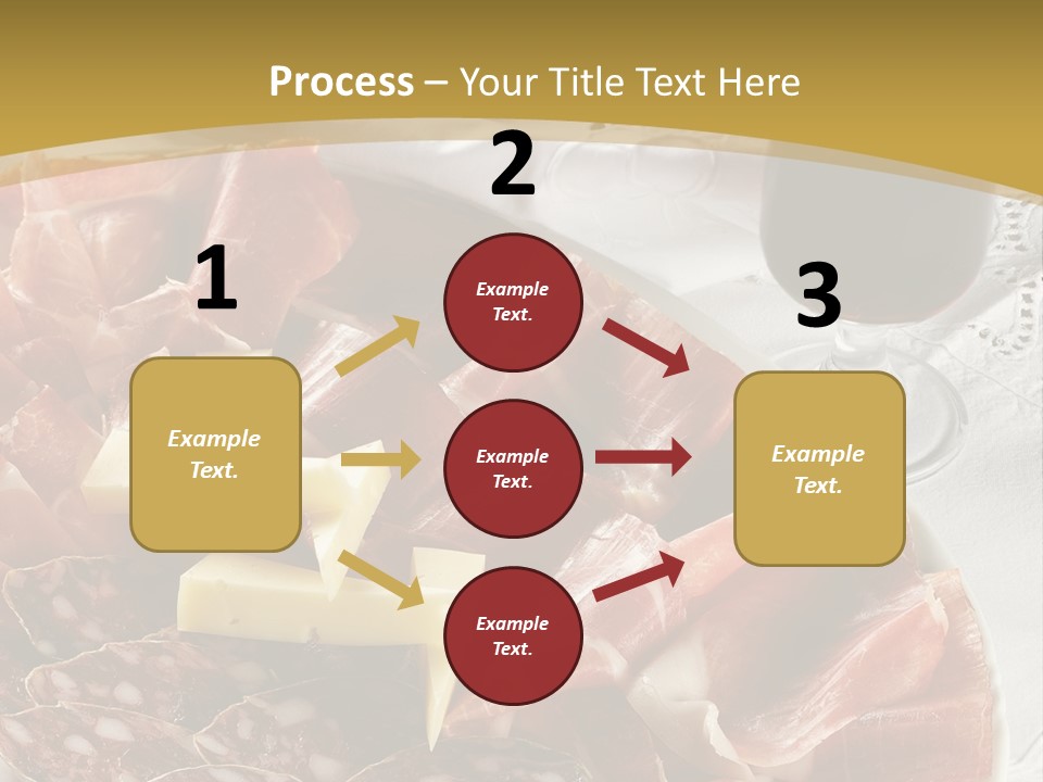 Plate With Different Sort Of Salami And Prosciutto PowerPoint Template