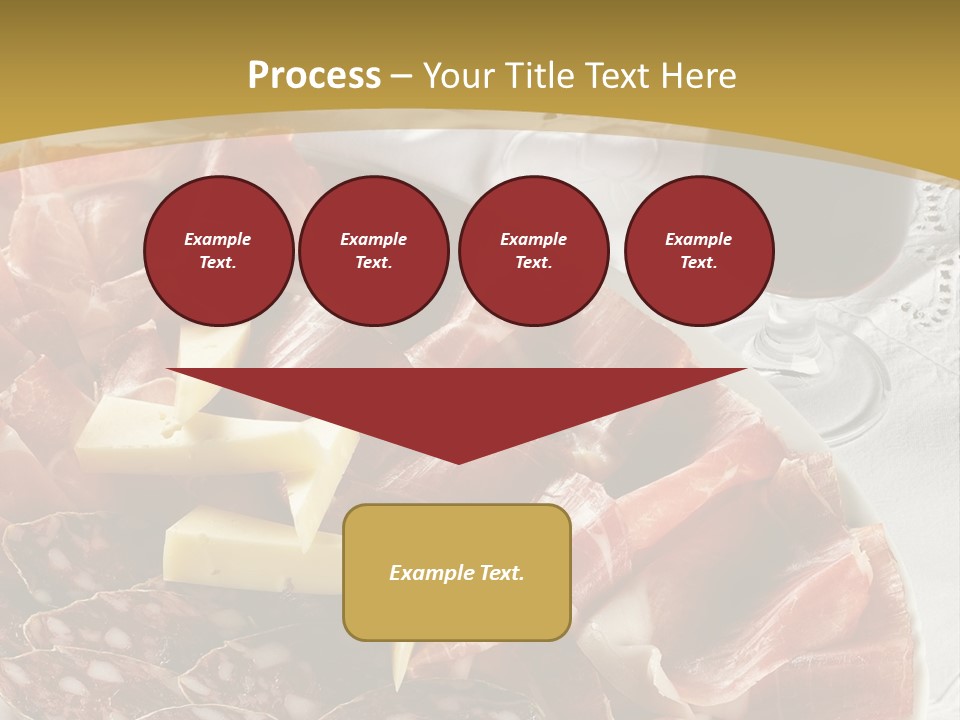 Plate With Different Sort Of Salami And Prosciutto PowerPoint Template