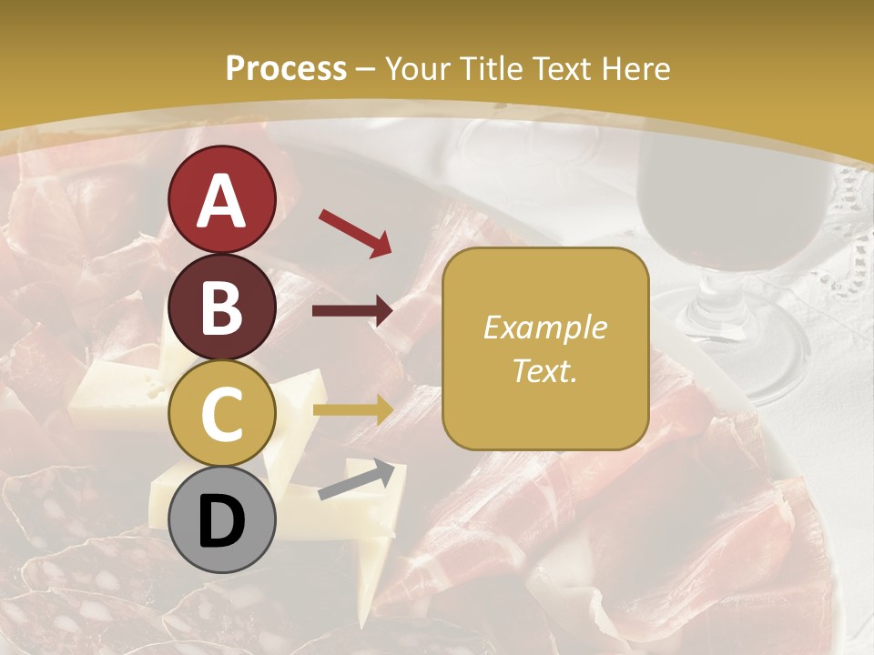 Plate With Different Sort Of Salami And Prosciutto PowerPoint Template
