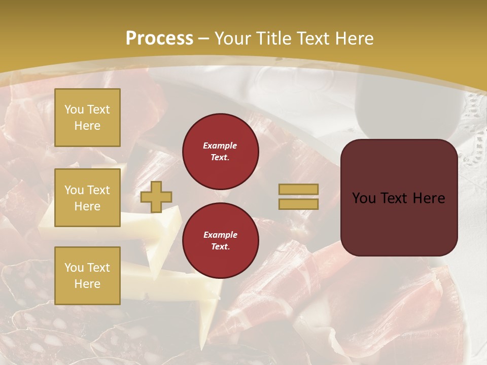 Plate With Different Sort Of Salami And Prosciutto PowerPoint Template