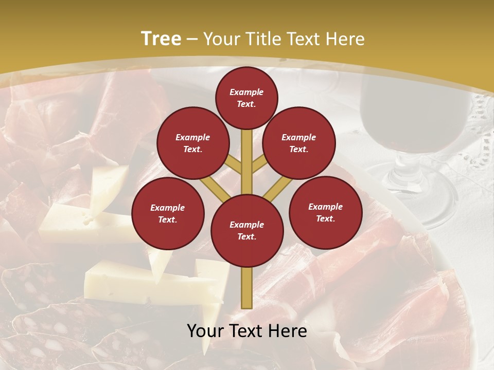 Plate With Different Sort Of Salami And Prosciutto PowerPoint Template