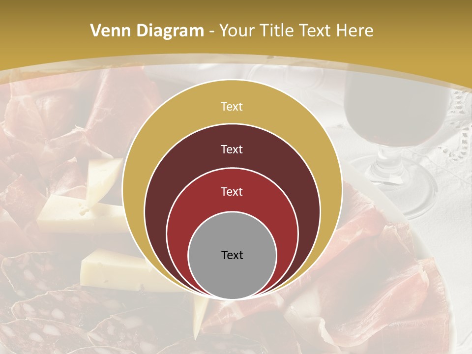 Plate With Different Sort Of Salami And Prosciutto PowerPoint Template