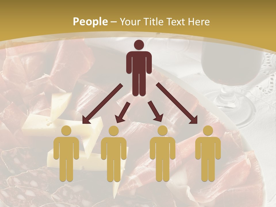 Plate With Different Sort Of Salami And Prosciutto PowerPoint Template