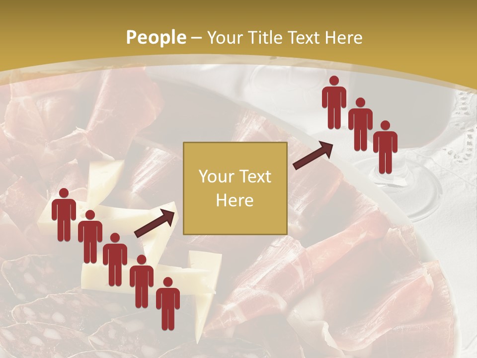 Plate With Different Sort Of Salami And Prosciutto PowerPoint Template