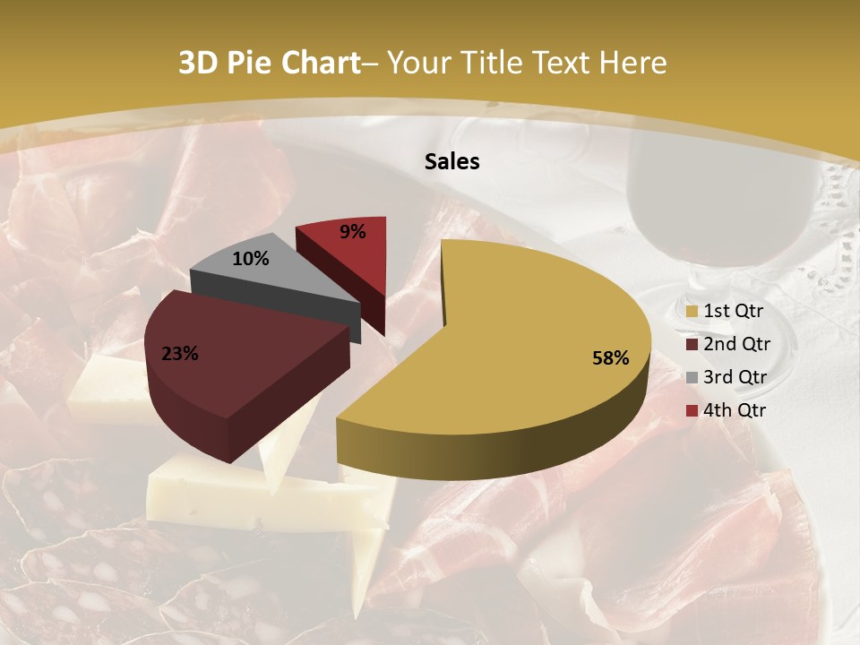Plate With Different Sort Of Salami And Prosciutto PowerPoint Template