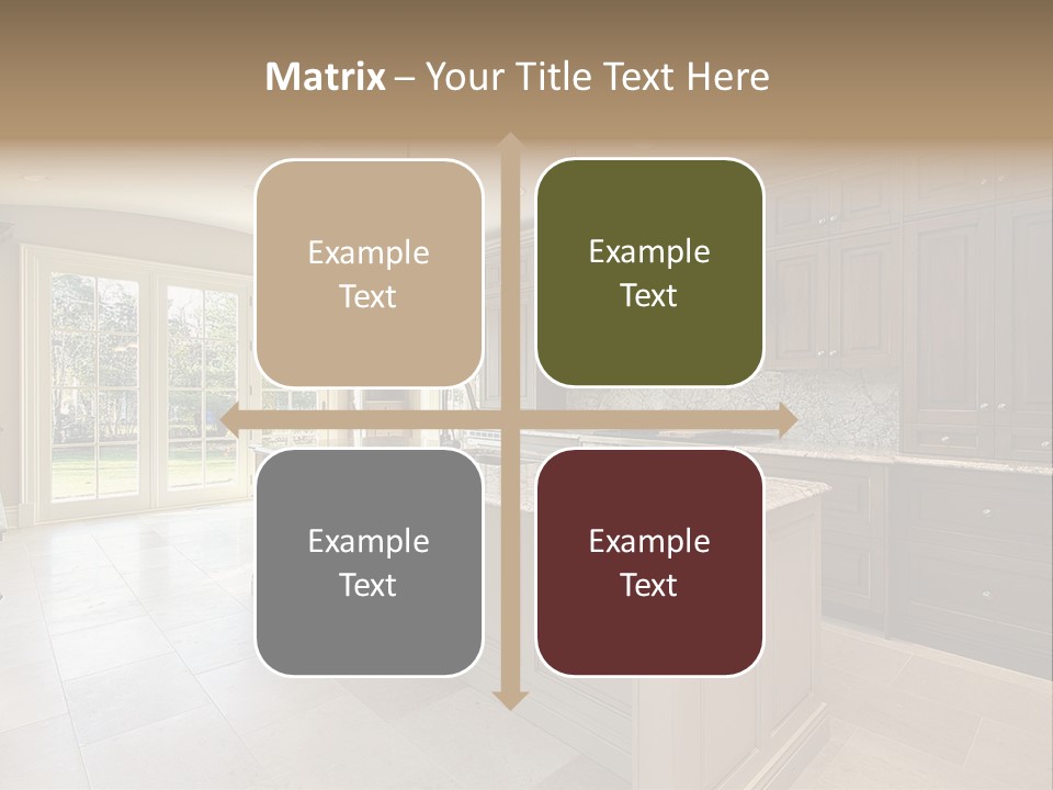 Kitchen In New Construction House PowerPoint Template