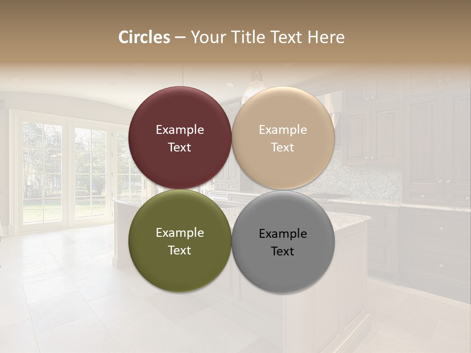 Kitchen In New Construction House PowerPoint Template