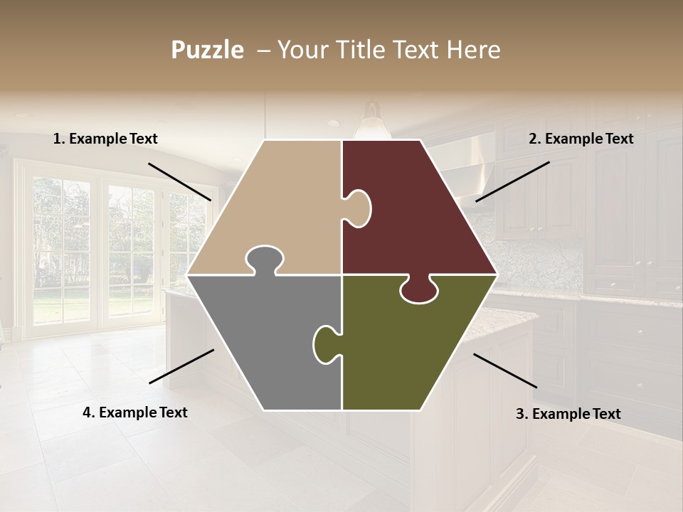 Kitchen In New Construction House PowerPoint Template