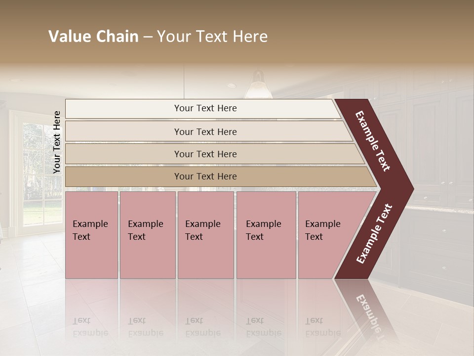 Kitchen In New Construction House PowerPoint Template